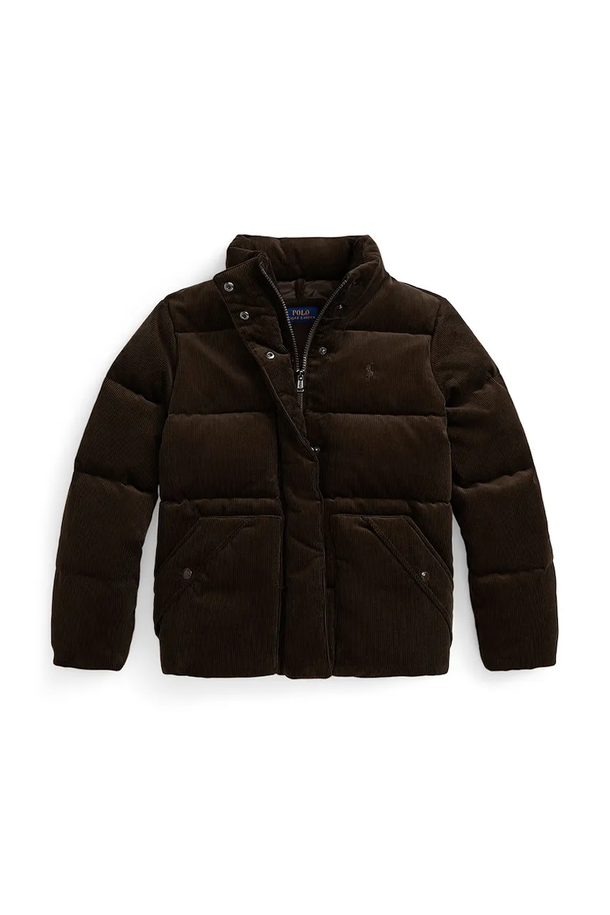 Bunda Polo Ralph Lauren hnědá barva, 313978742001