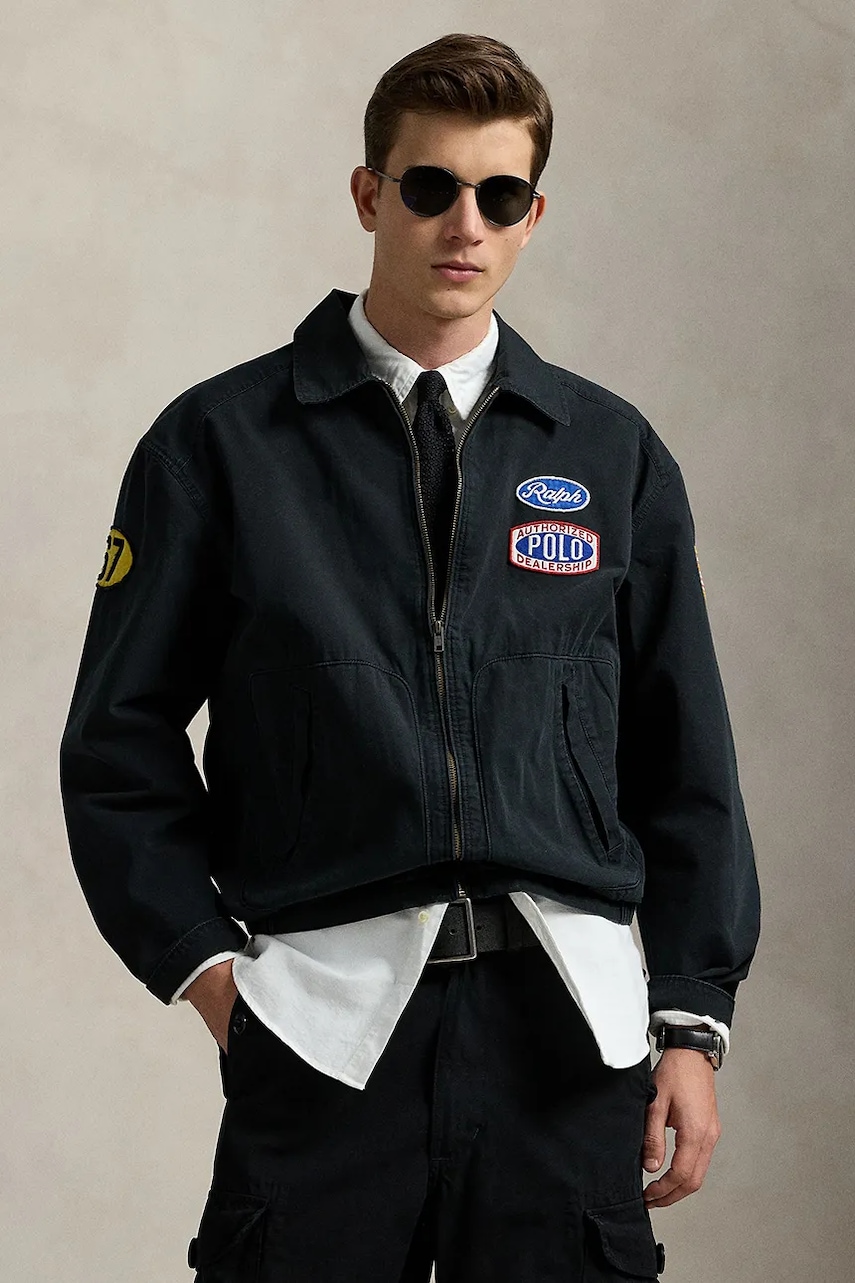 Bunda Polo Ralph Lauren Lngmr Wb Unlined černá barva, přechodná, oversize, 710970586