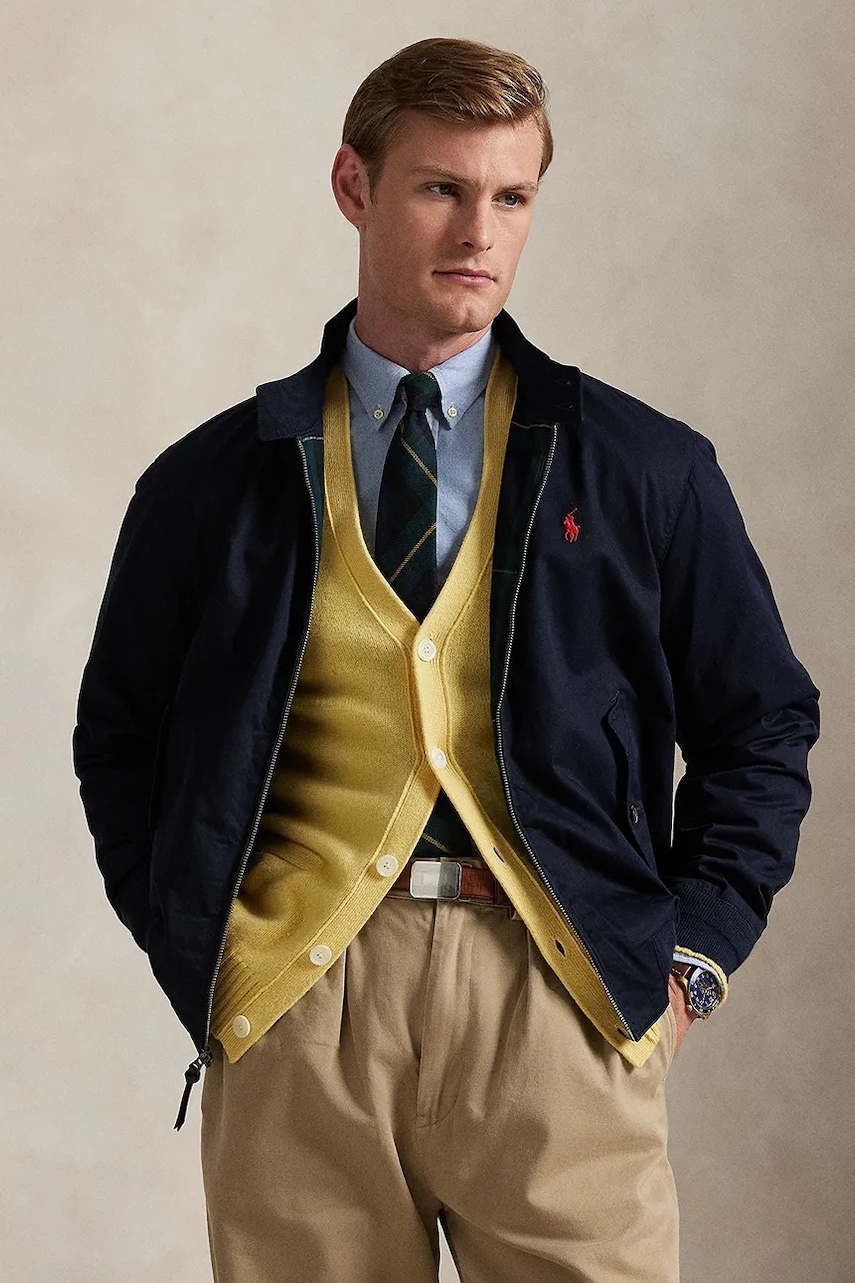 Bunda Polo Ralph Lauren tmavomodrá barva, 710923261