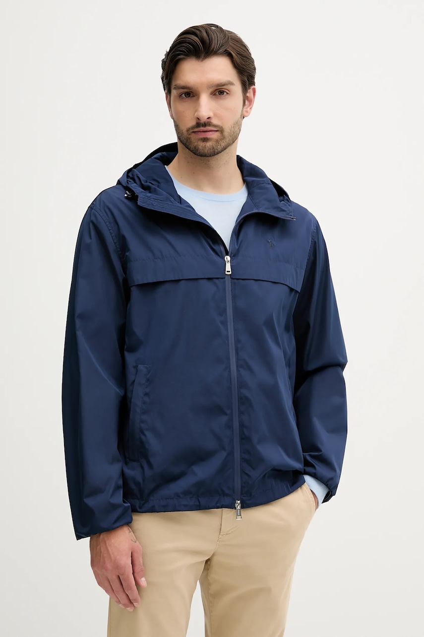 Bunda Polo Ralph Lauren tmavomodrá barva, přechodná, 710968886