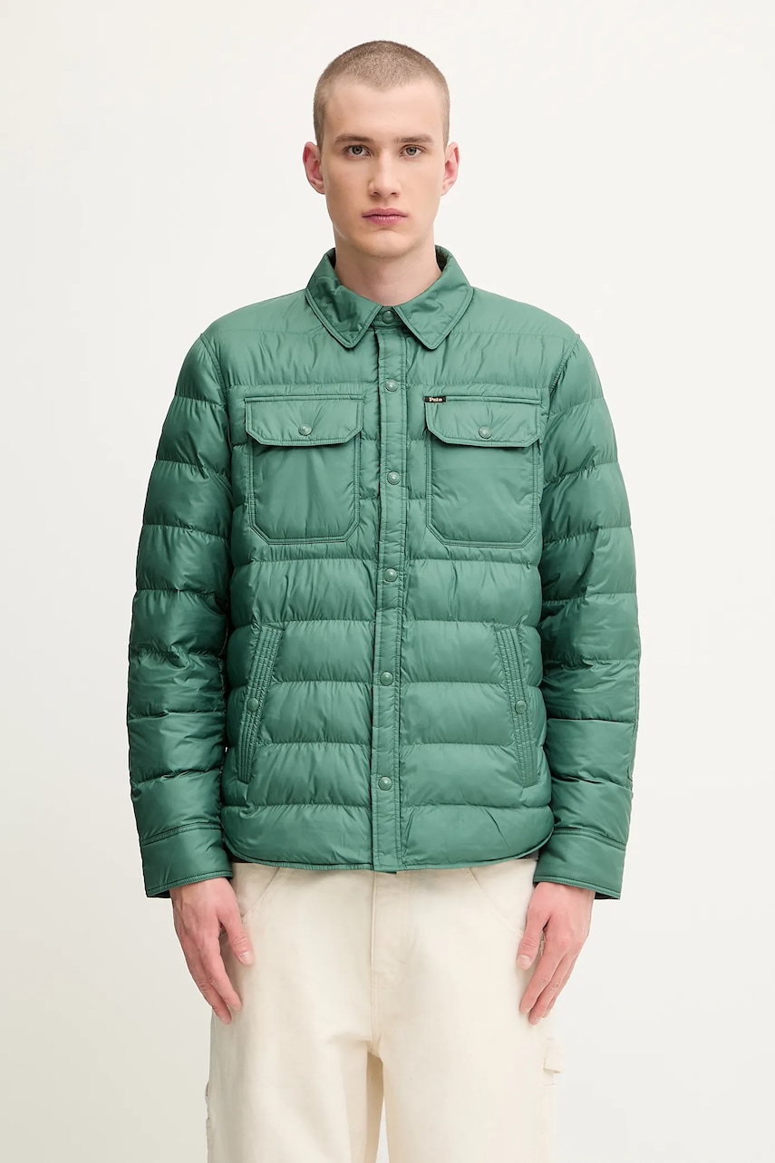 Bunda Polo Ralph Lauren zelená barva, přechodná, 710968888