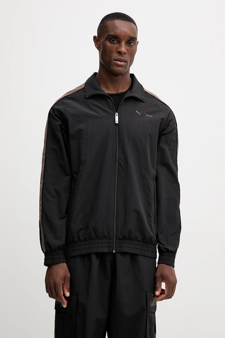 Bunda Puma x RIPNDIP černá barva, přechodná, oversize, 632418