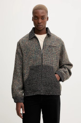 Bunda s příměsí vlny Desigual RUSTIC FABRIC černá barva, 25WMEW11