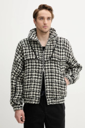 Bunda s příměsí vlny IRO černá barva, přechodná, MP137WYAT