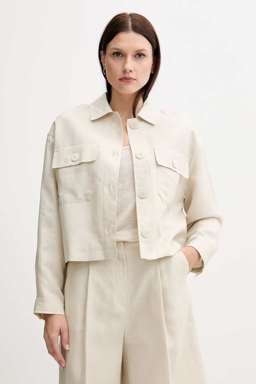 Bunda se lněnou směsí United Colors of Benetton