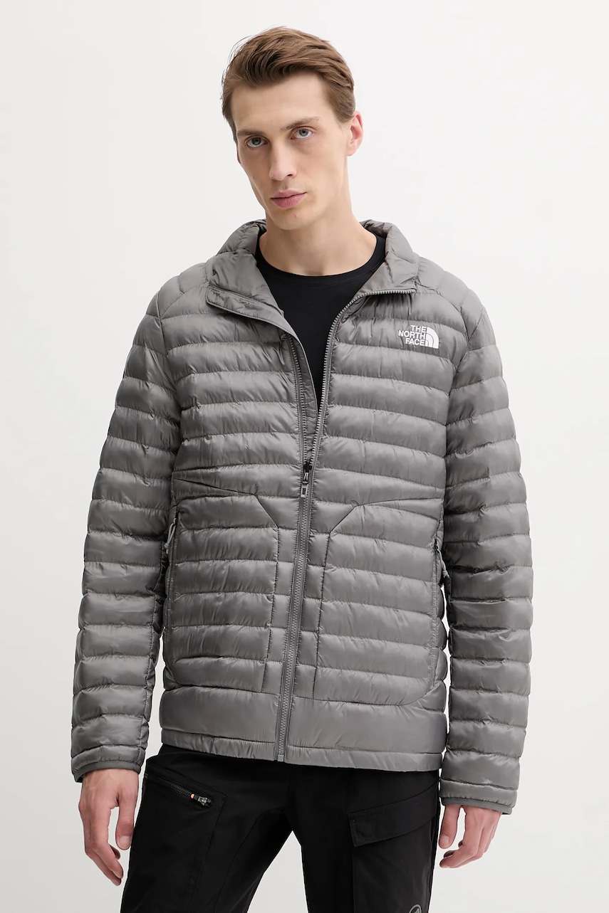 Bunda The North Face Huila šedá barva, přechodná, NF0A85AE0UZ1