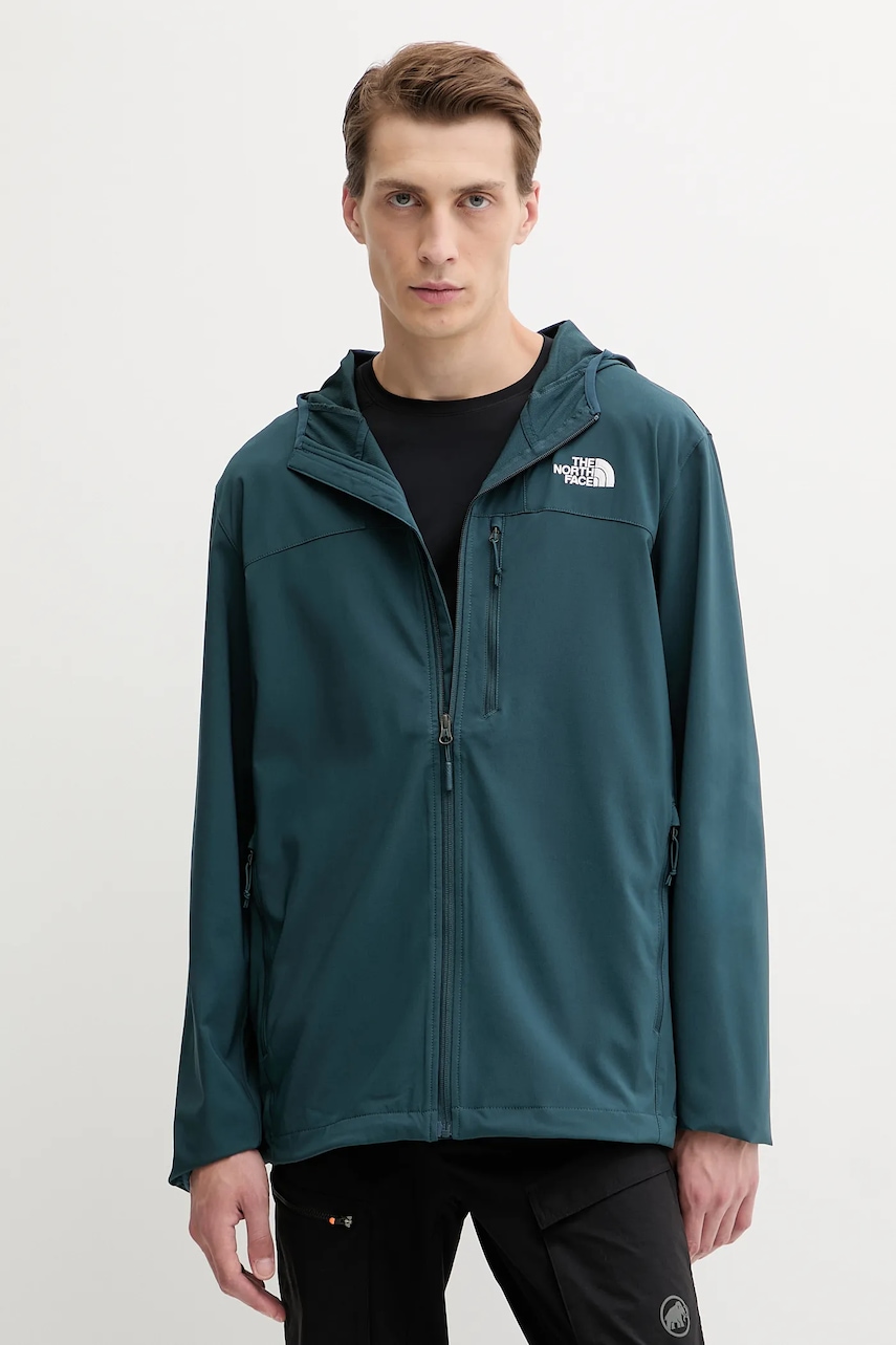 Bunda The North Face Nimble tyrkysová barva, přechodná, NF0A8CD6BSA1