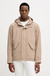Bunda Tommy Hilfiger béžová barva, přechodná, MW0MW42563