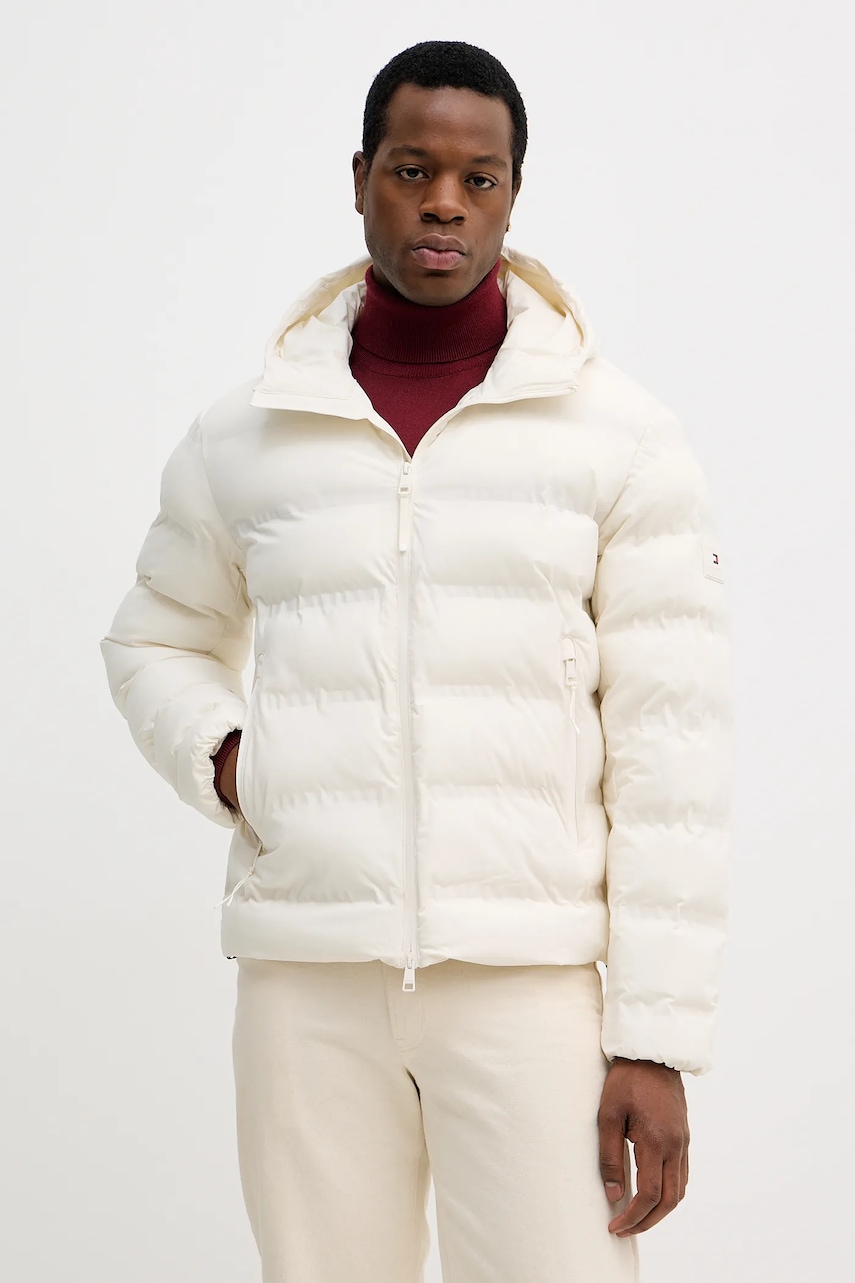 Bunda Tommy Hilfiger béžová barva, zimní, MW0MW40637