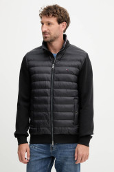 Bunda Tommy Hilfiger černá barva, přechodná, MW0MW41329