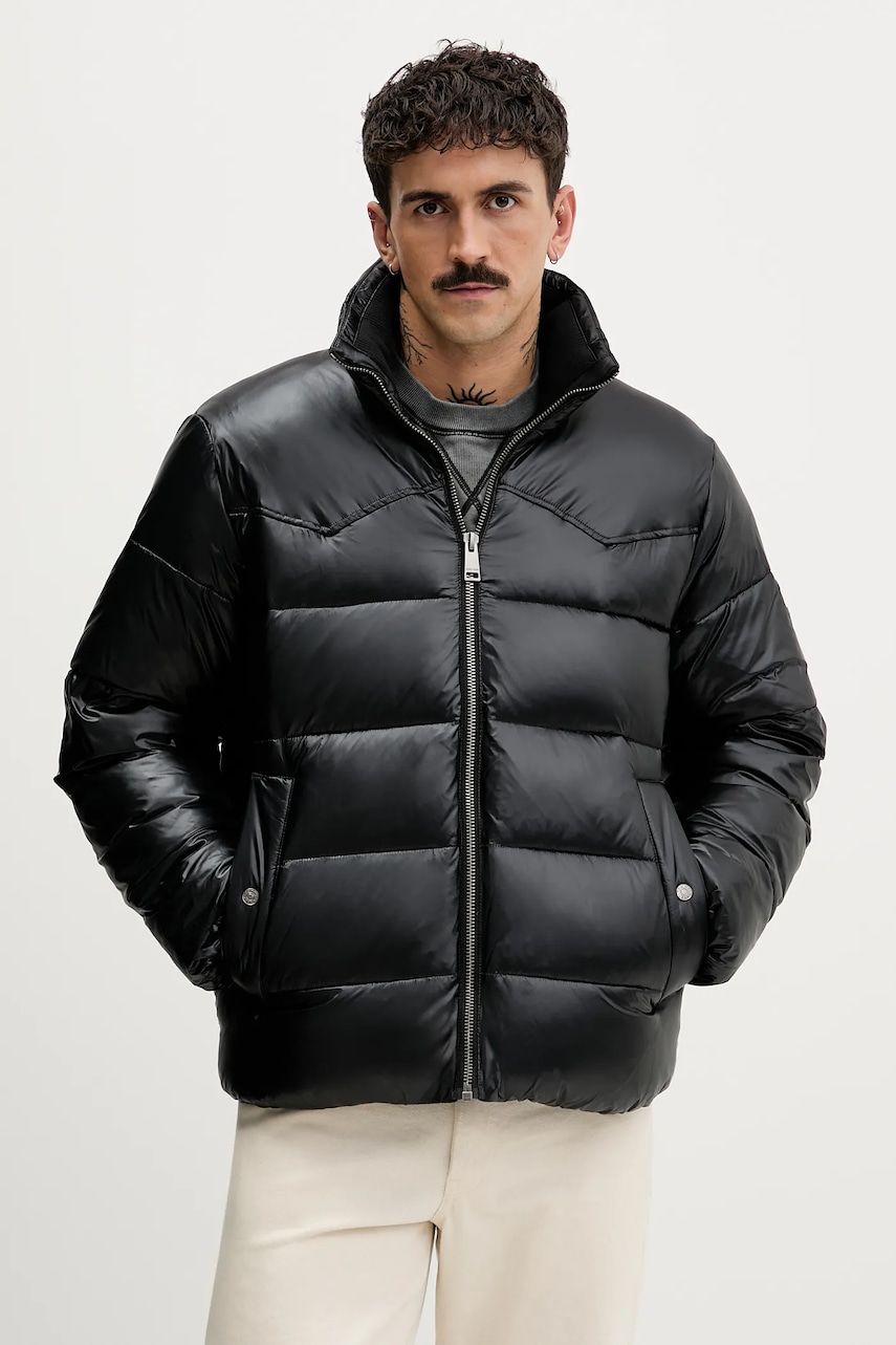 Bunda Tommy Jeans černá barva, zimní, DM0DM22286