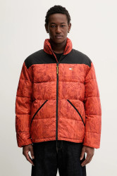 Bunda Tommy Jeans oranžová barva, zimní, oversize, DM0DM22037