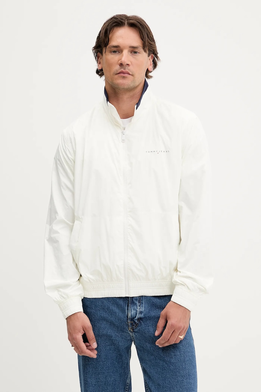 Bunda Tommy Jeans pánská, béžová barva, přechodná, DM0DM21667