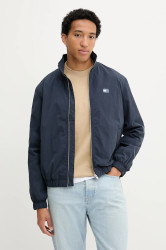 Bunda Tommy Jeans tmavomodrá barva, přechodná, DM0DM21929