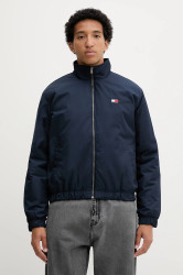 Bunda Tommy Jeans tmavomodrá barva, přechodná, DM0DM21936