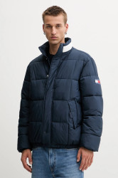 Bunda Tommy Jeans tmavomodrá barva, zimní, DM0DM22041