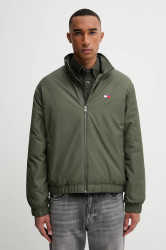 Bunda Tommy Jeans zelená barva, přechodná, DM0DM21936