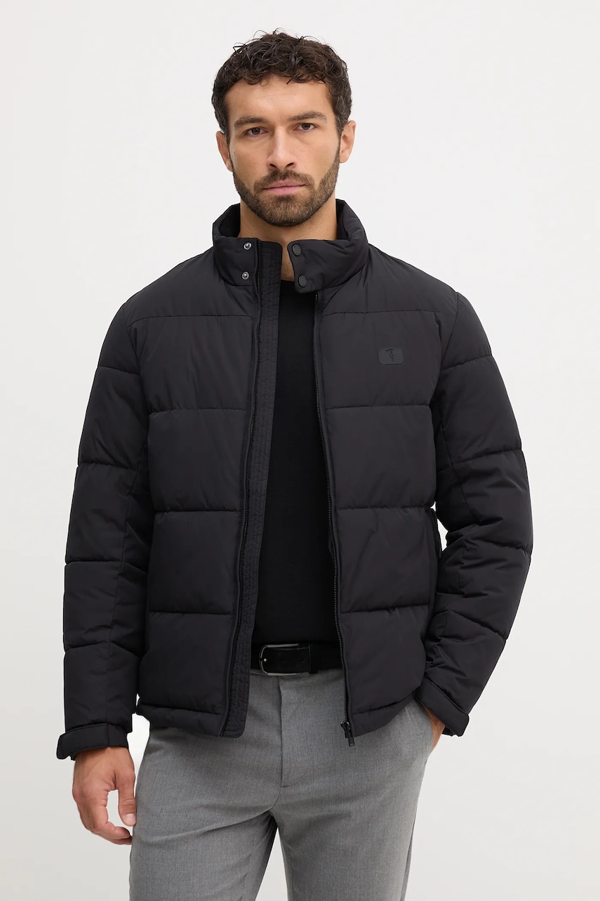 Bunda Trussardi černá barva, přechodná, F007M000012N