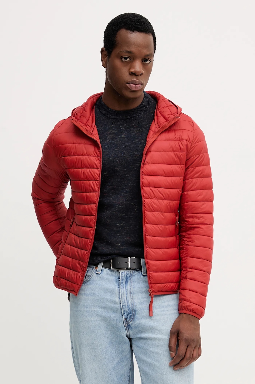 Bunda United Colors of Benetton červená barva, přechodná, 2TWDUN06I