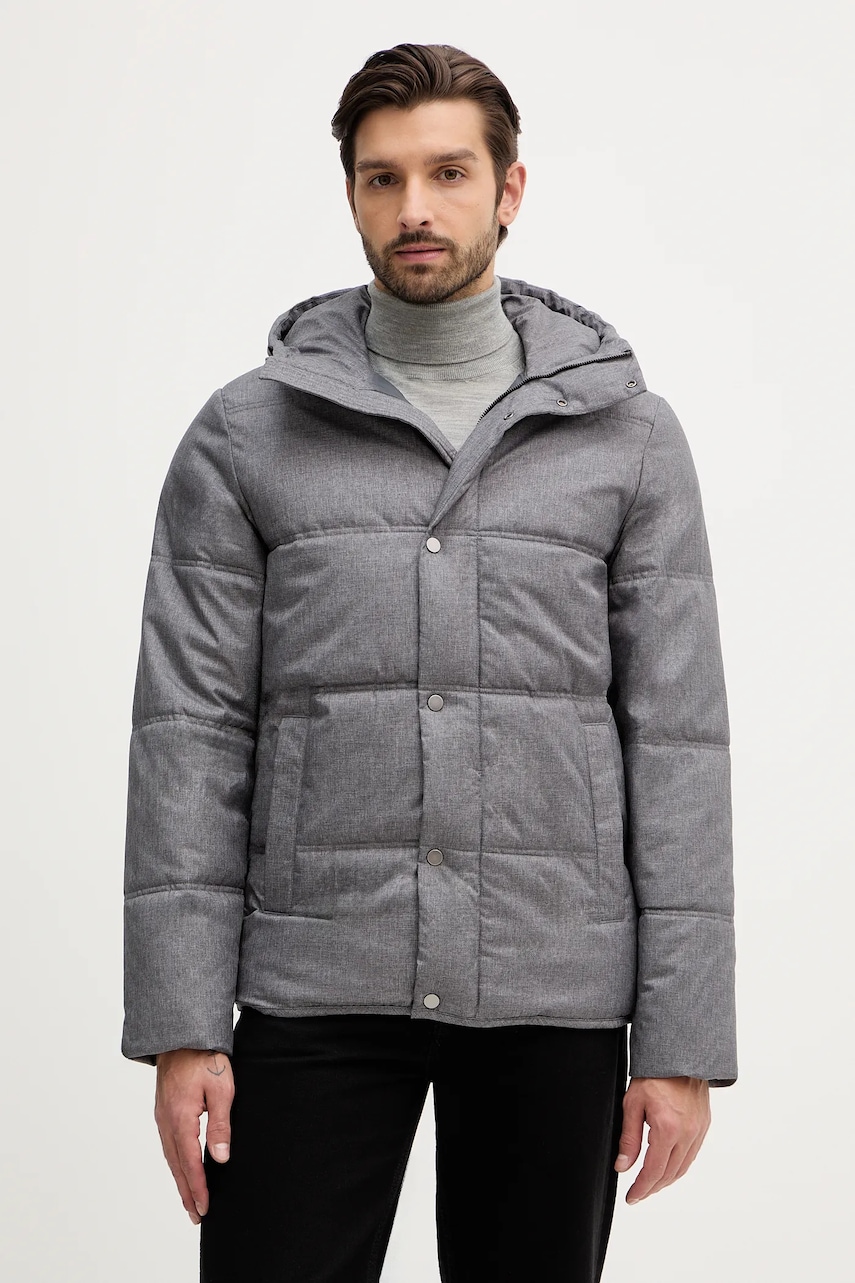 Bunda United Colors of Benetton šedá barva, zimní, 2MNAUN06X