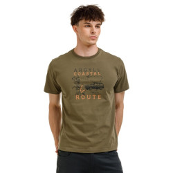 Bushman Pánské bavlněné tričko Gillie, khaki M