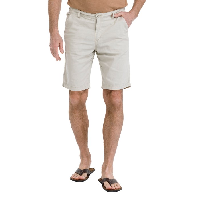 Bushman Pánské lněné kraťasy Bissau, stone 46