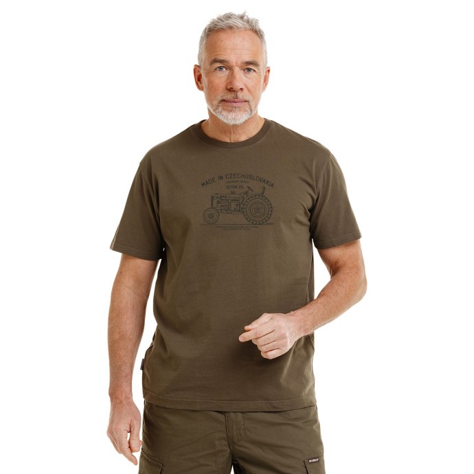 Bushman Pánské tričko Legend Zetor 25, khaki M