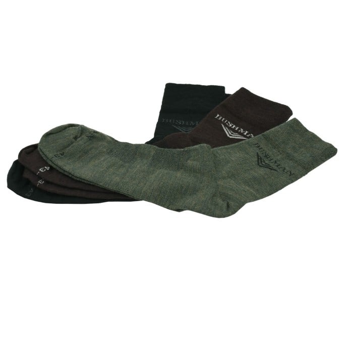 Bushman Ponožky Wool set, černé, hnědé, zelené 36