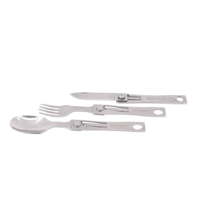 Bushman Skládací příbor Cutlery set II, stříbrný UNI
