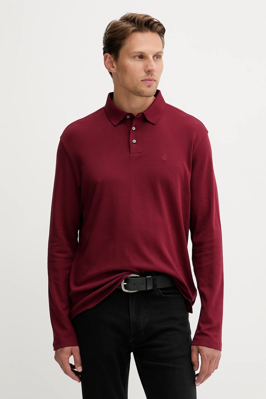 Calvin Klein  Bavlněné tričko s dlouhým rukávem