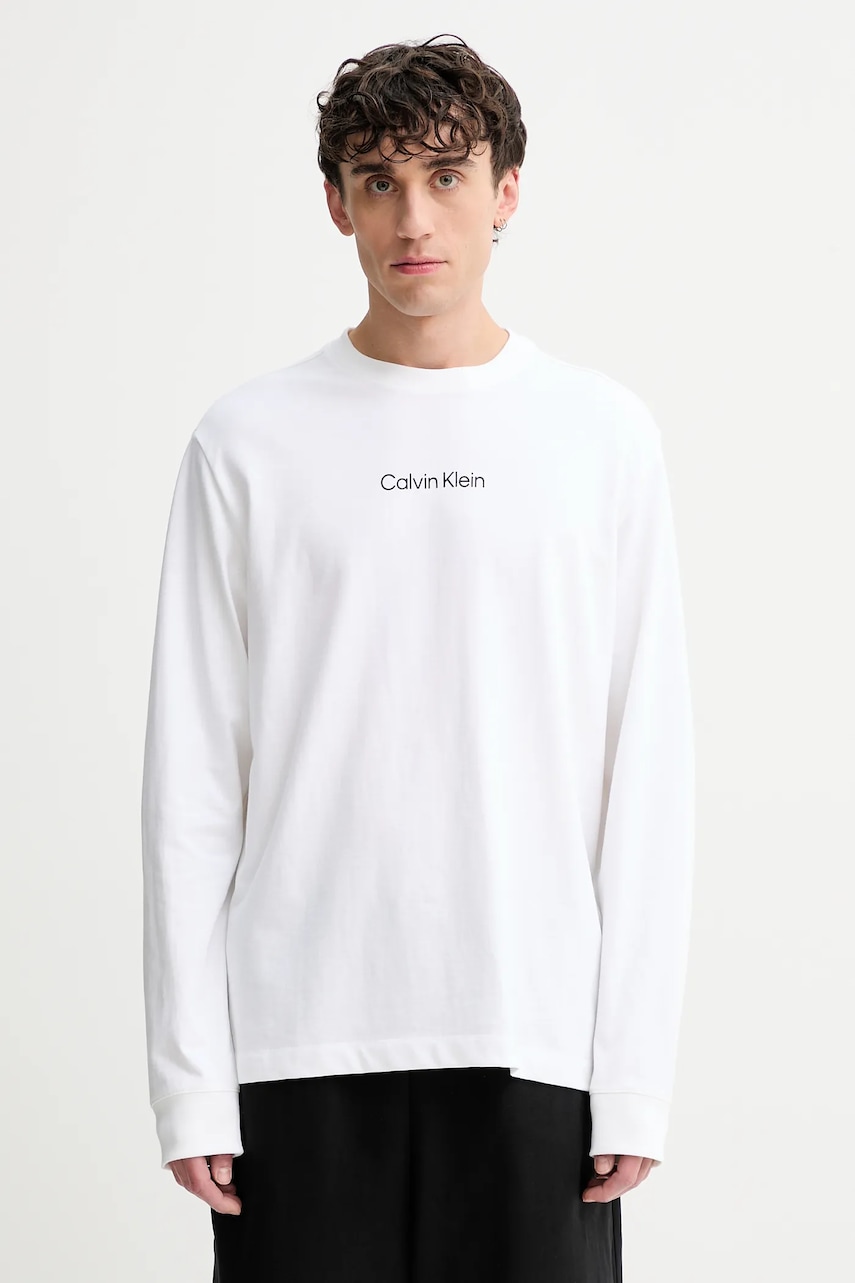 Calvin Klein  Bavlněné tričko s dlouhým rukávem