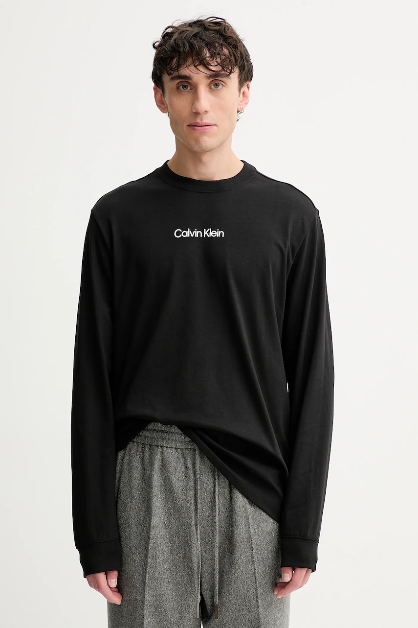 Calvin Klein  Bavlněné tričko s dlouhým rukávem