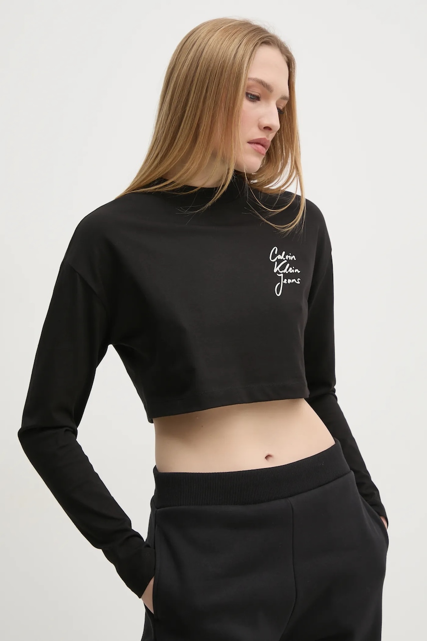 Calvin Klein Jeans  Bavlněné tričko s dlouhým rukávem