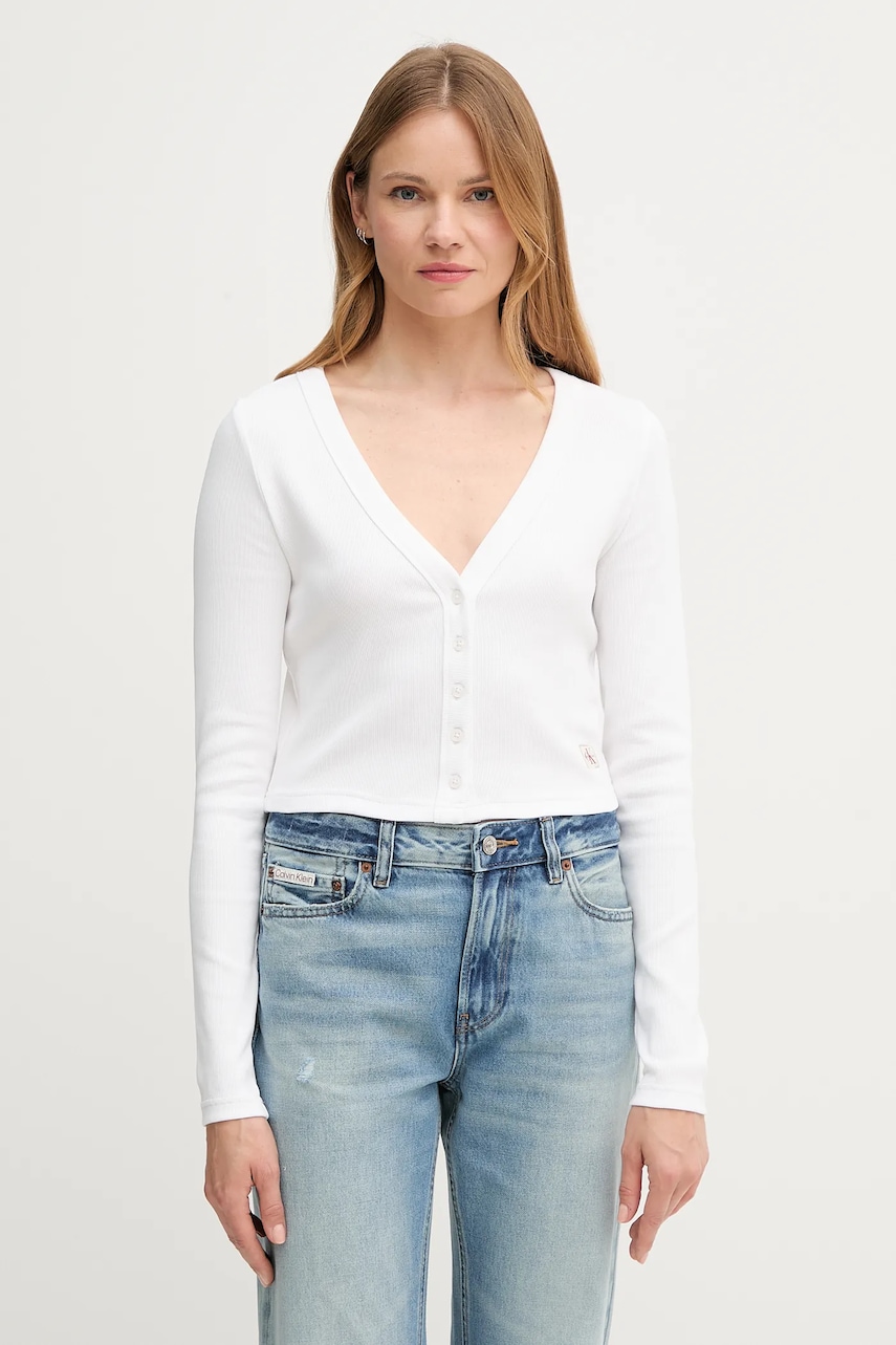 Calvin Klein Jeans  kardigan dámský bavlněný s elastanem