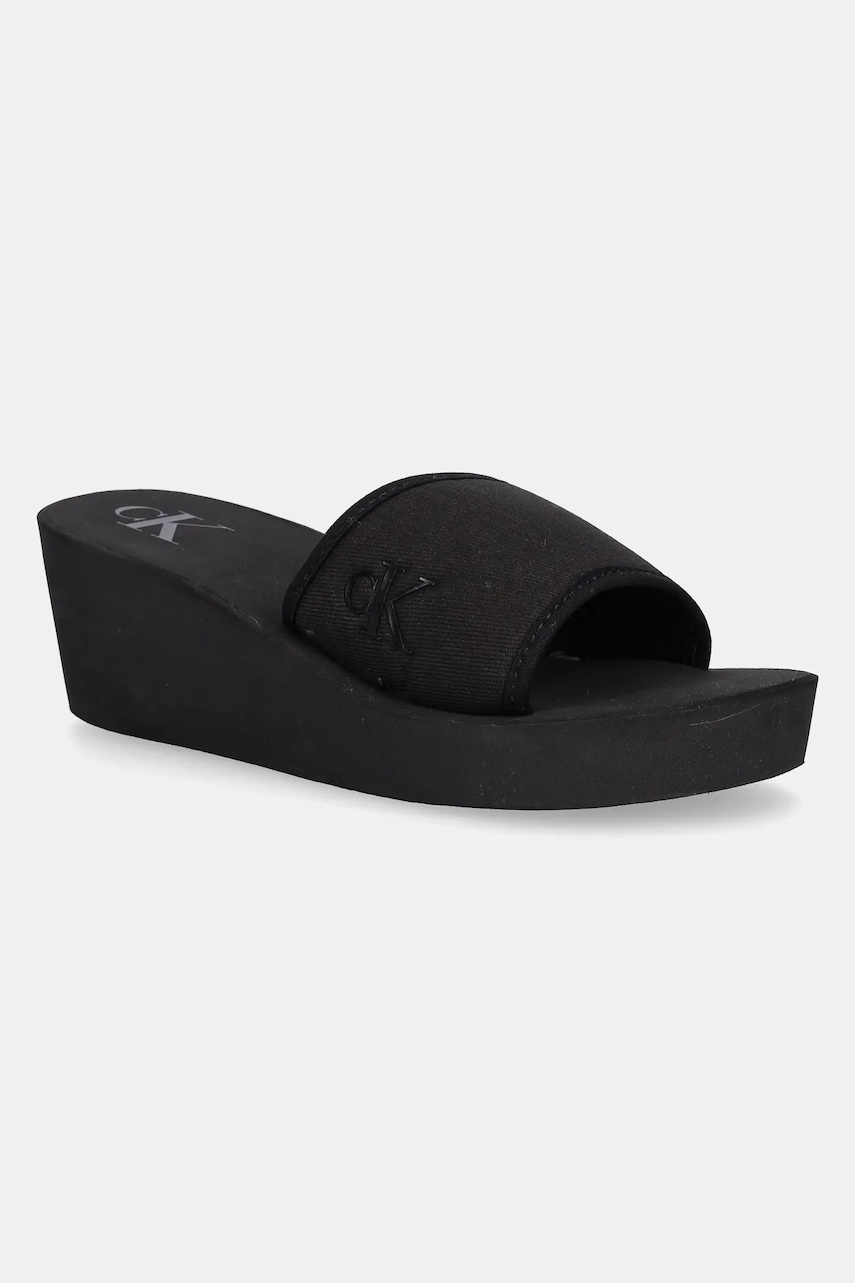 Calvin Klein Jeans  Pantofle  BEACH WEDGE SLIDE CANVAS