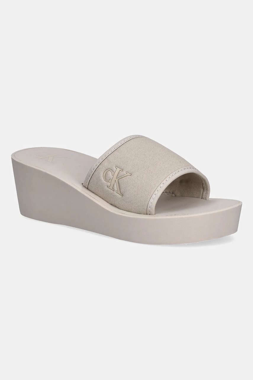 Calvin Klein Jeans  Pantofle  BEACH WEDGE SLIDE CANVAS