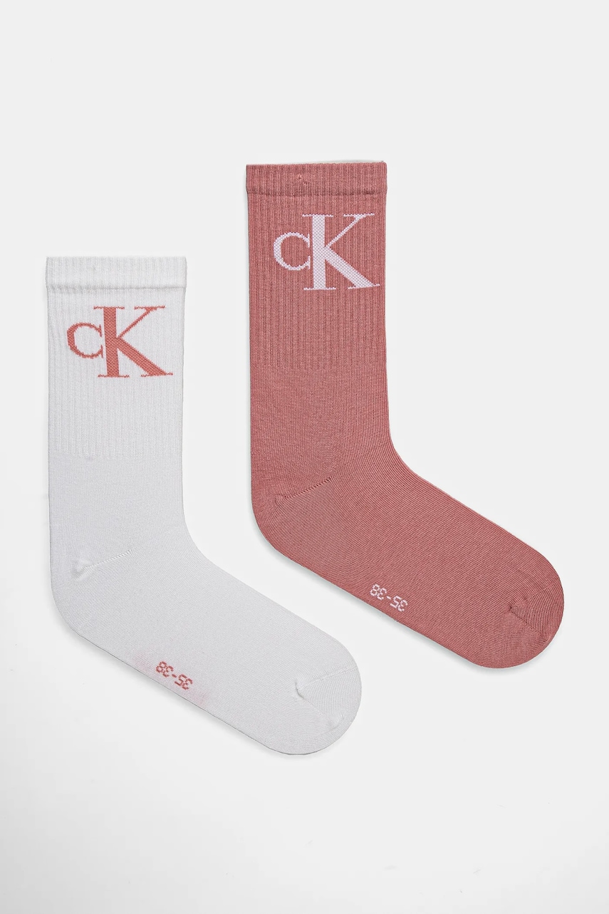 Calvin Klein Jeans  ponožky dámské s bavlnou 2-pack