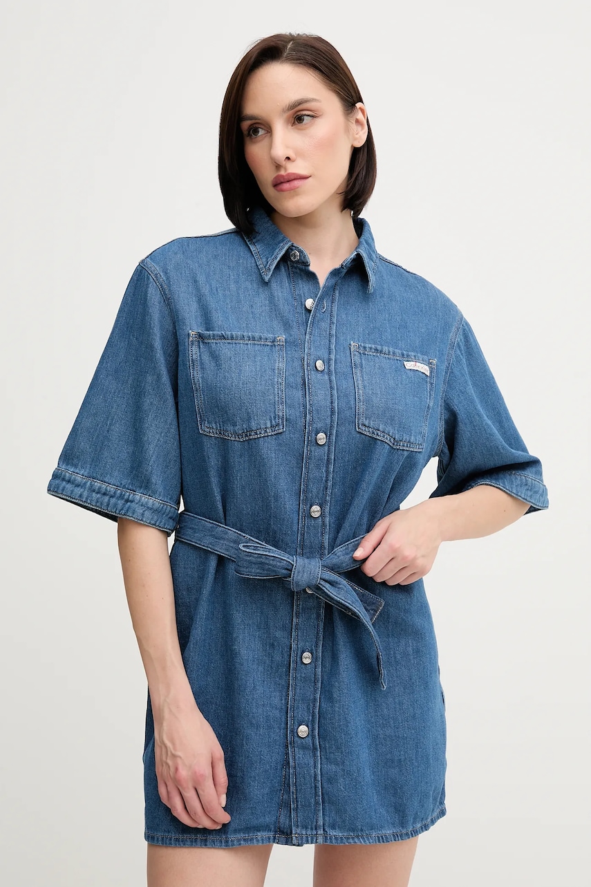 Calvin Klein Jeans  Šaty s příměsí lnu