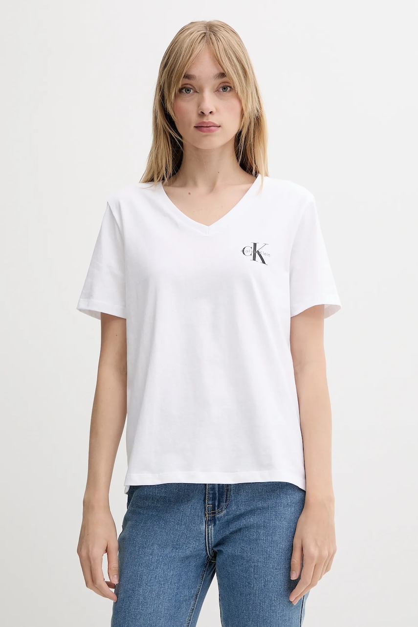 Calvin Klein Jeans  tričko dámské bavlněné 2-pack
