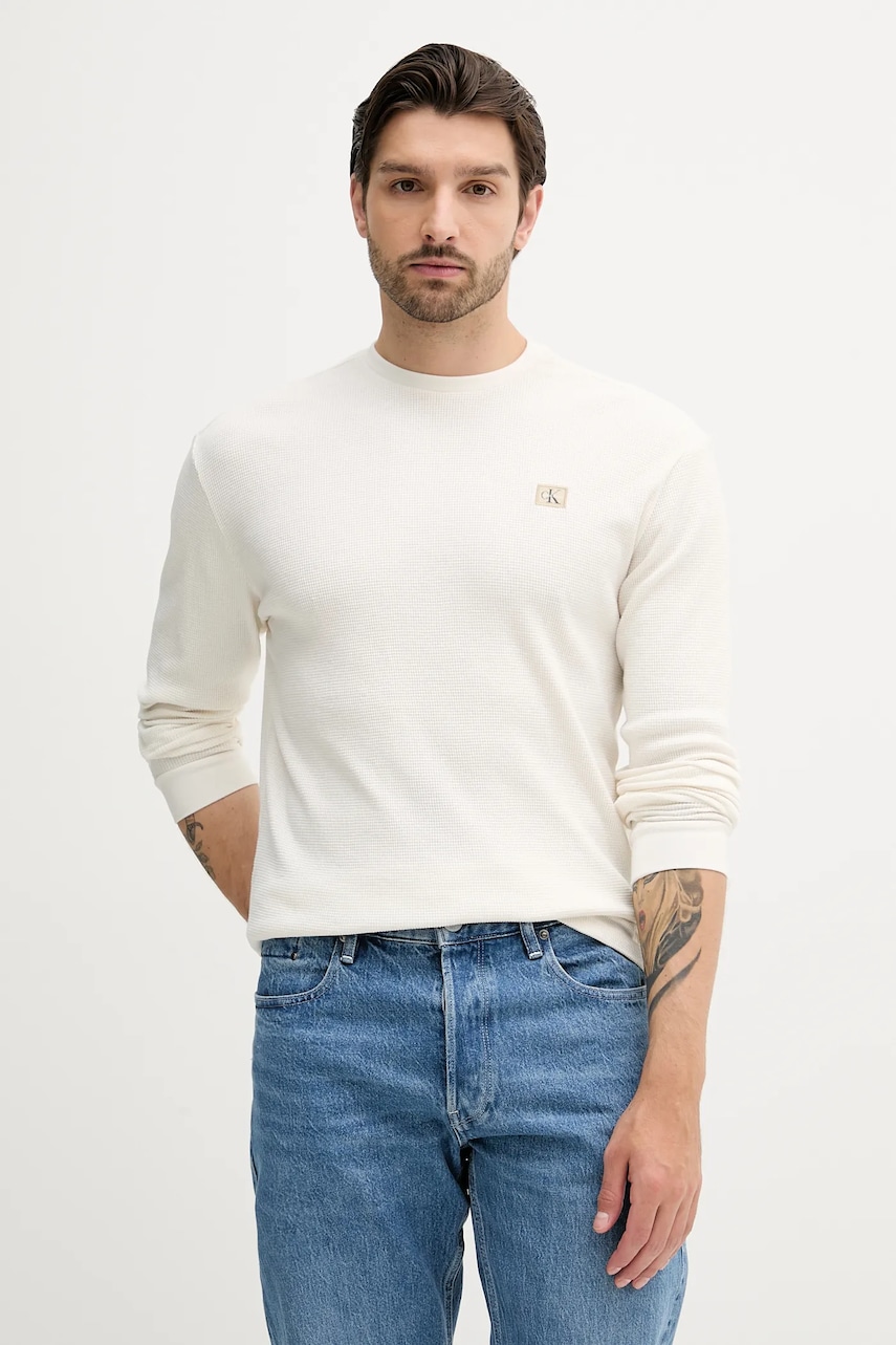 Calvin Klein Jeans  tričko s dlouhým rukávem pánské s bavlnou