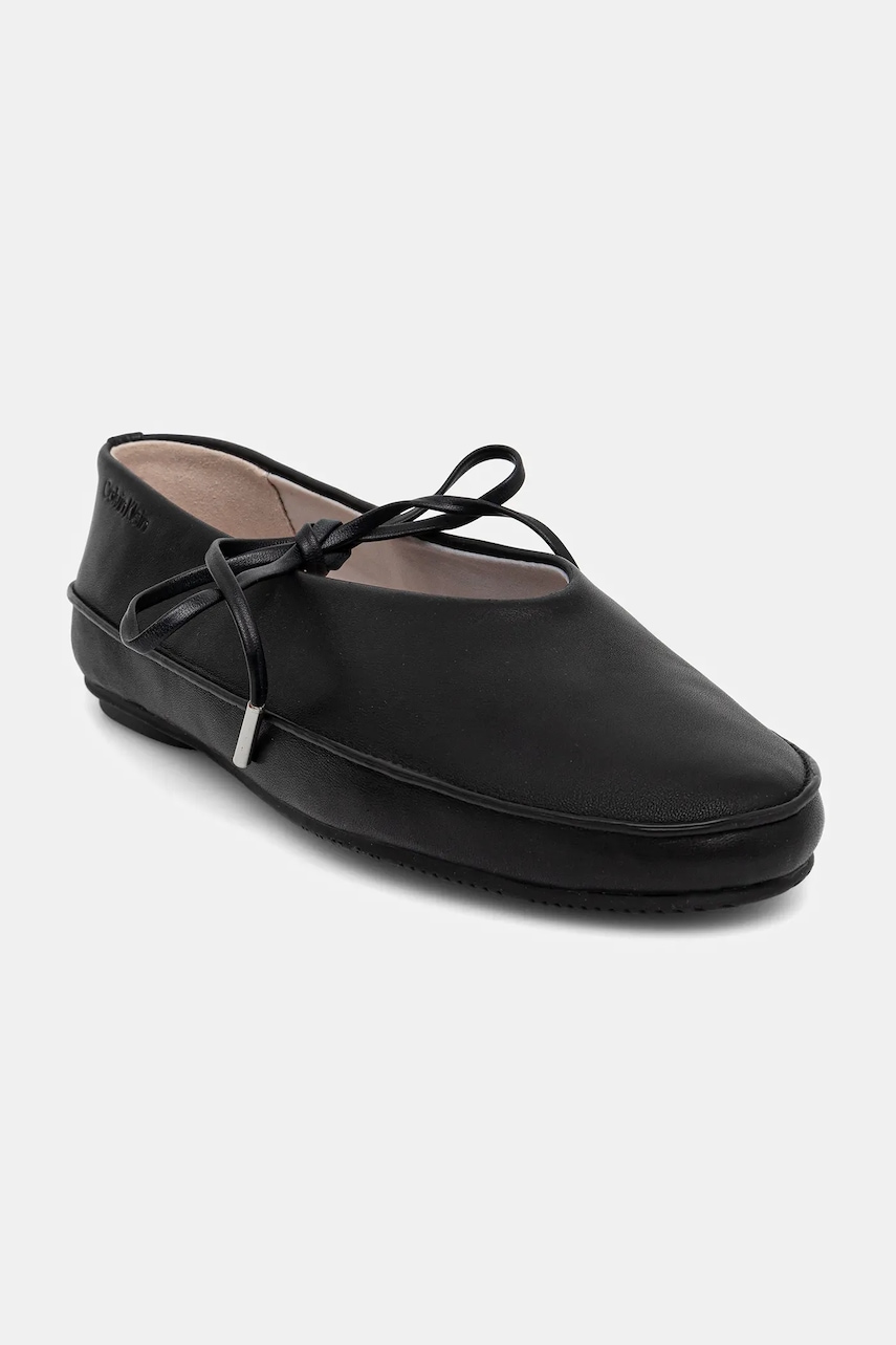Calvin Klein  Kožené baleríny  BALLERINA MARY JANE STRAP LTH