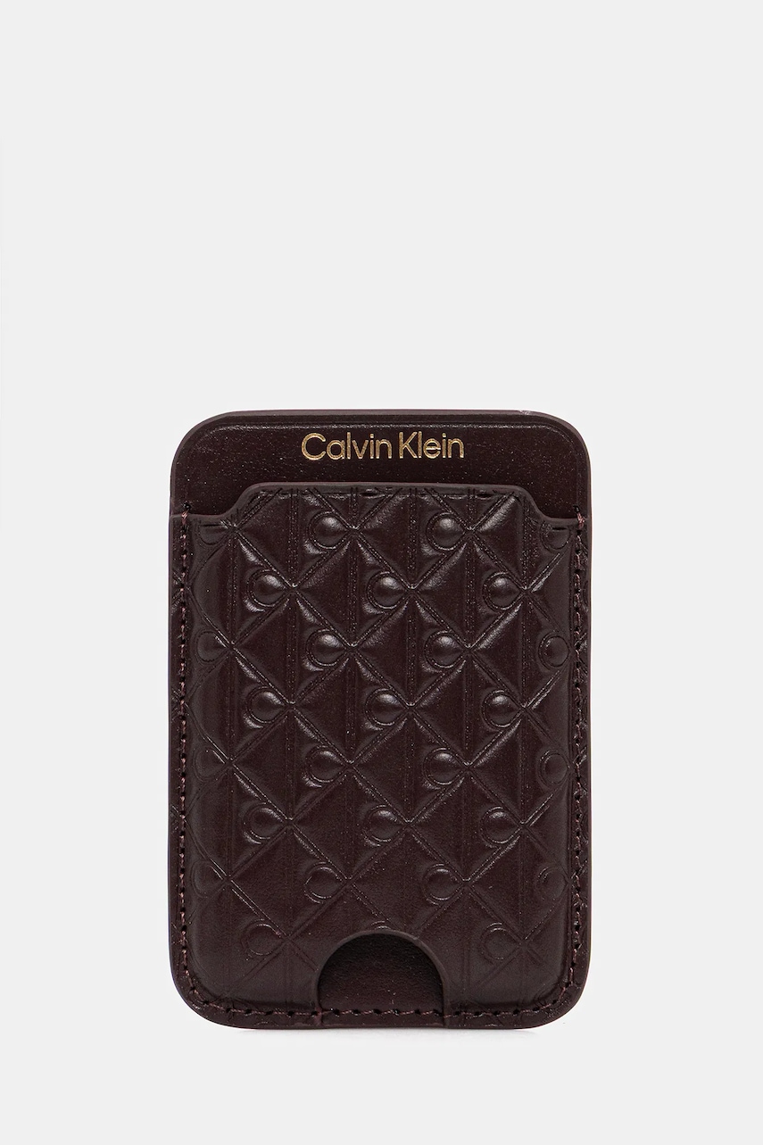Calvin Klein  Kožené pouzdro na karty