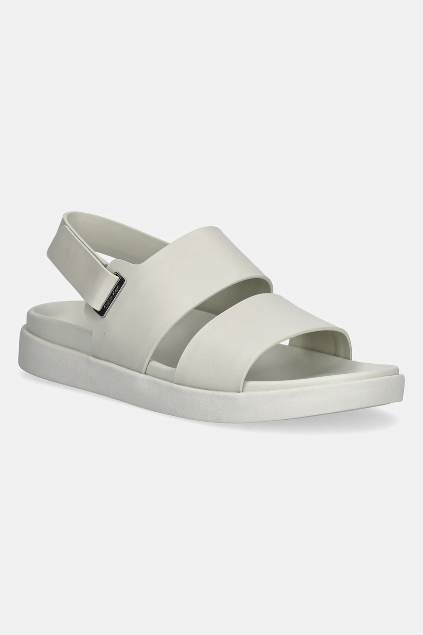 Calvin Klein  Kožené sandály  FLAT ADJ SANDAL EYELET