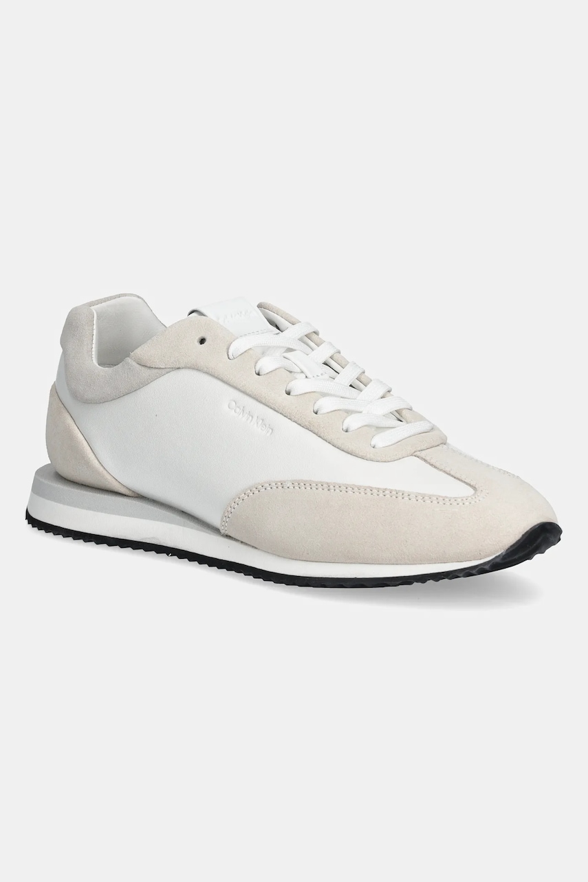 Calvin Klein  Kožené sneakers boty  RUNNER LACE UP - LTH SUE MIX