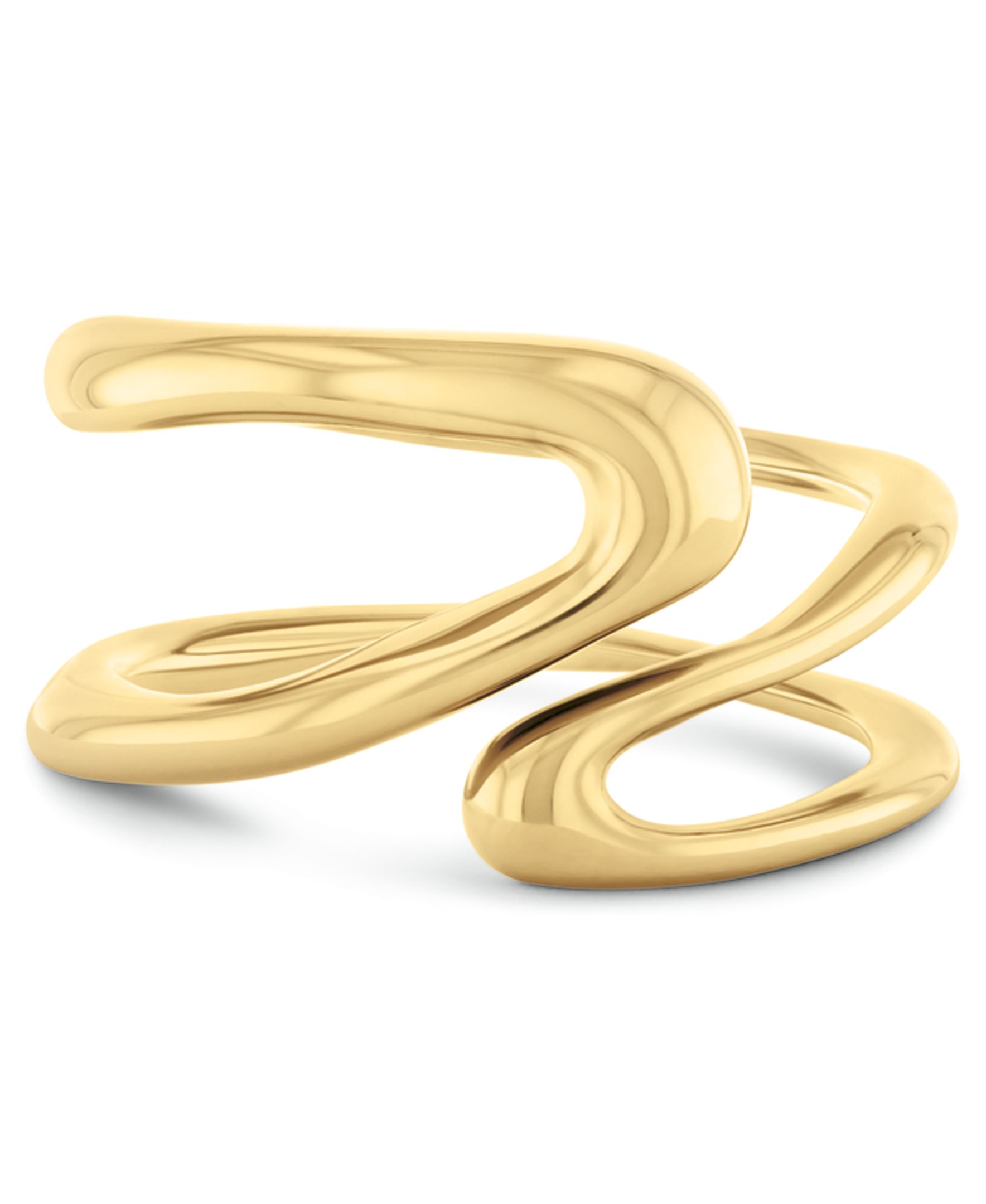 Calvin Klein Pozlacený ocelový prsten Statement Links 35000752 56 mm