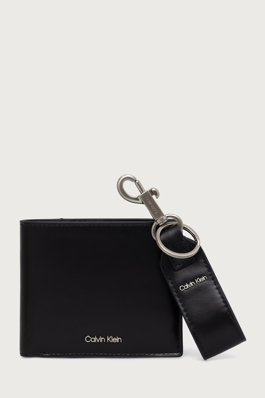 Calvin Klein  sada peněženky a klíčenky pánská kožená