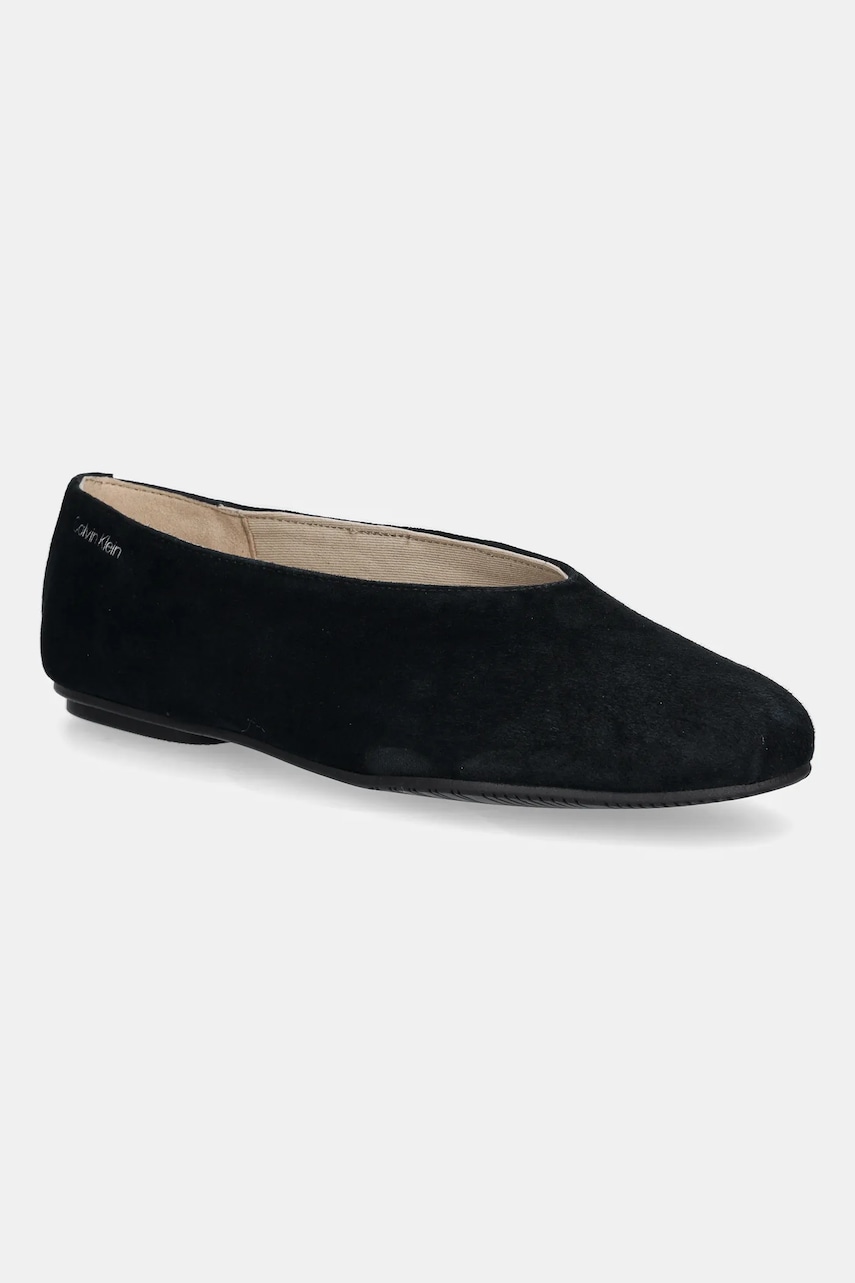 Calvin Klein  Semišové baleríny  BALLERINA ROUND HW SUE
