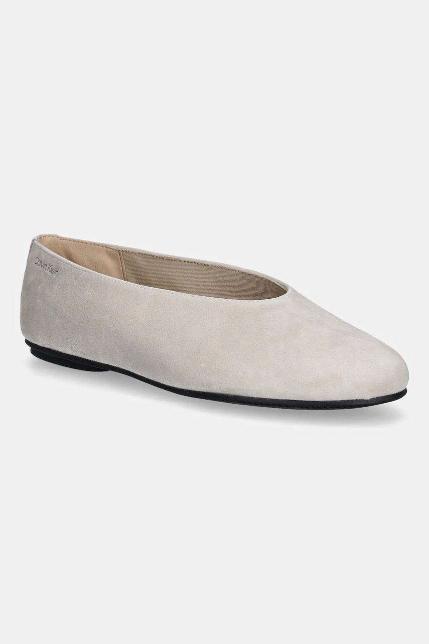 Calvin Klein  Semišové baleríny  BALLERINA ROUND HW SUE