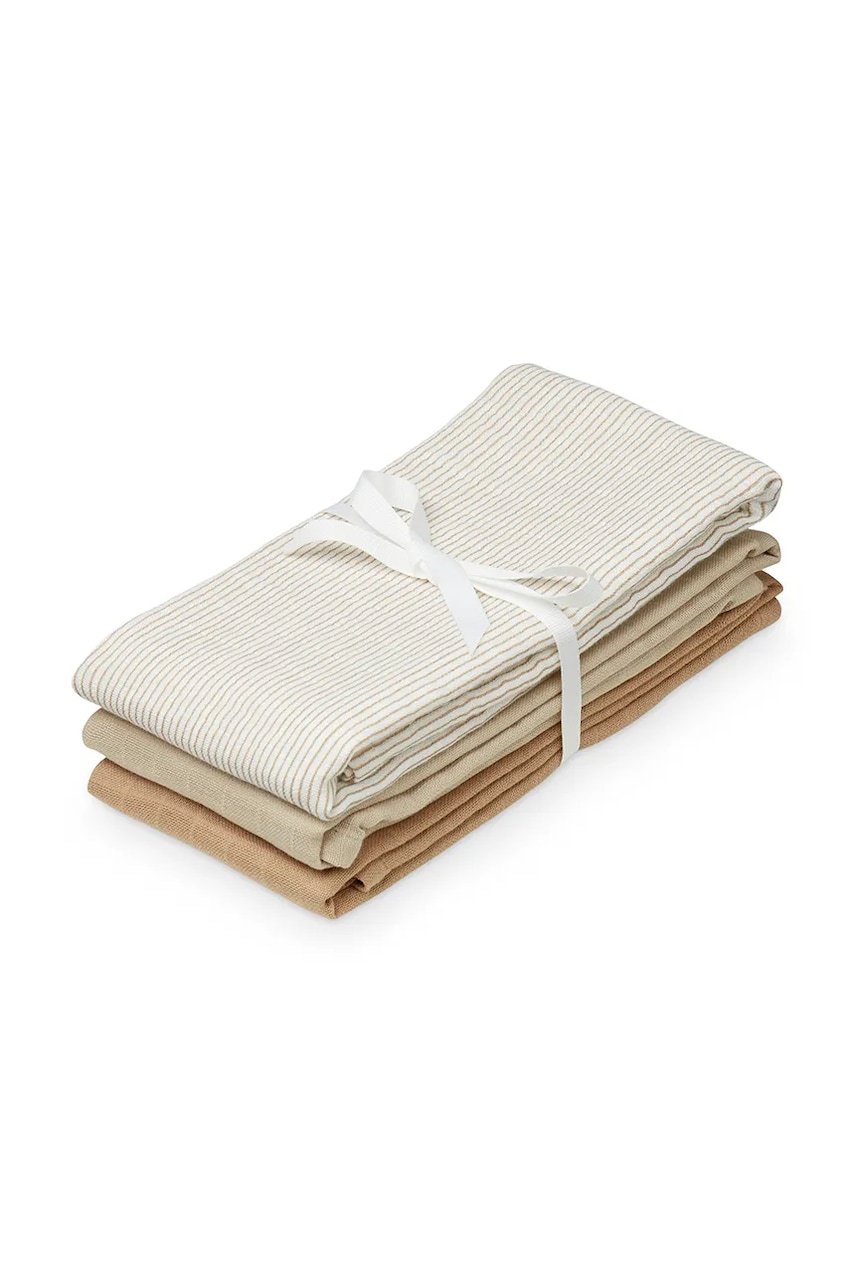 Cam Cam Copenhagen  plena dětská bavlněná Classic Stripes Camel 3-pack