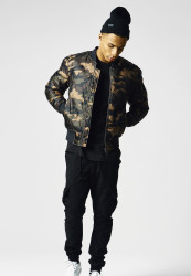 Camo Basic Bomber Jacket dřevěná kamufláž